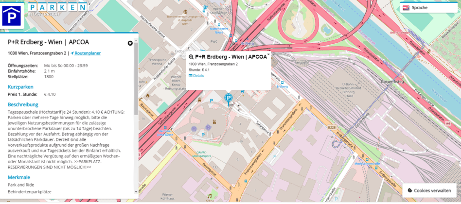 P R-Parkplätze in Wien