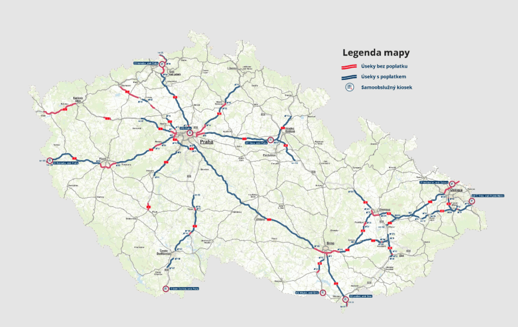 Unbezahlte Autobahnabschnitte